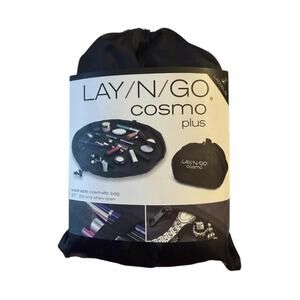 NEW Lay-n-Go COSMO Plus 21” Washable Black Ladybugs Travel Cosmetic Bag